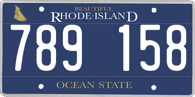 RI license plate 789158