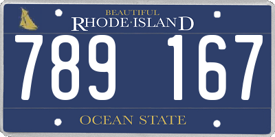 RI license plate 789167