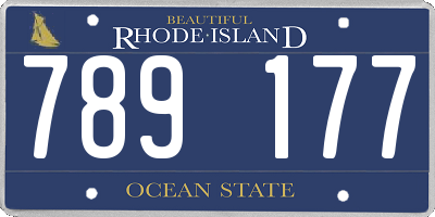RI license plate 789177