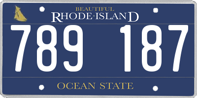 RI license plate 789187