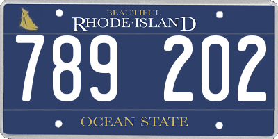 RI license plate 789202