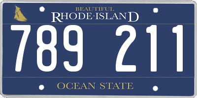 RI license plate 789211