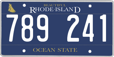 RI license plate 789241