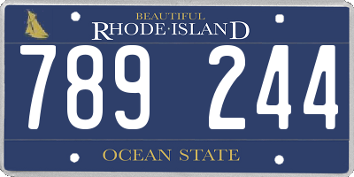 RI license plate 789244