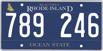 RI license plate 789246