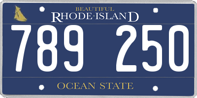 RI license plate 789250