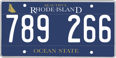 RI license plate 789266
