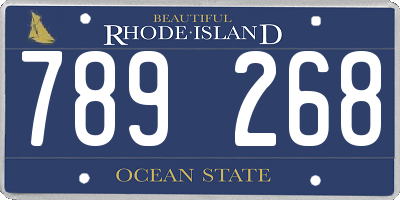 RI license plate 789268