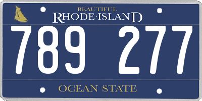 RI license plate 789277