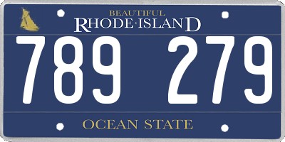 RI license plate 789279