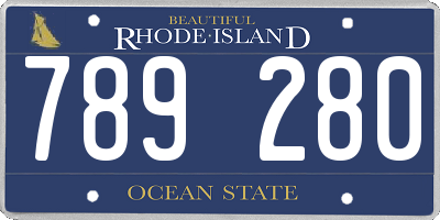 RI license plate 789280