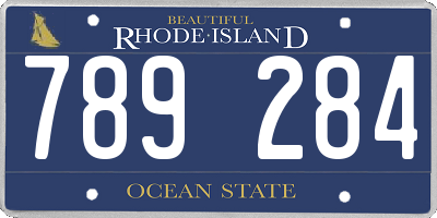 RI license plate 789284