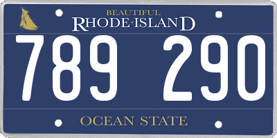 RI license plate 789290