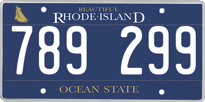 RI license plate 789299