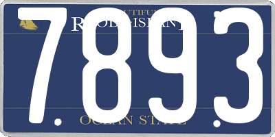 RI license plate 7893