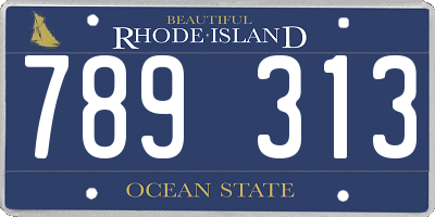 RI license plate 789313