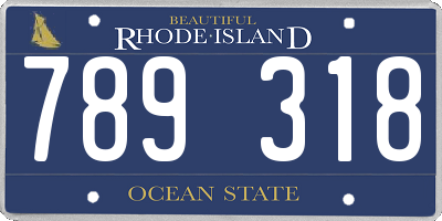 RI license plate 789318
