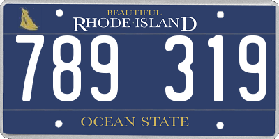RI license plate 789319