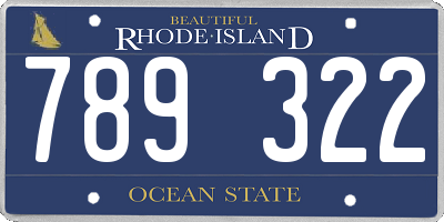 RI license plate 789322