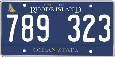 RI license plate 789323