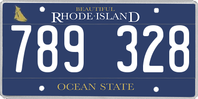 RI license plate 789328