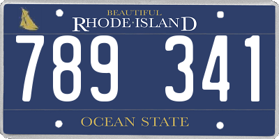 RI license plate 789341