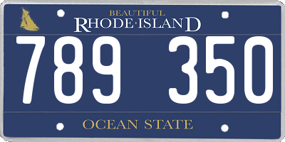 RI license plate 789350