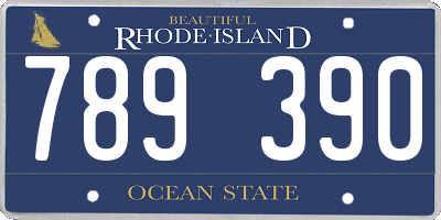 RI license plate 789390