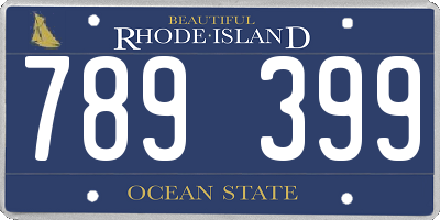 RI license plate 789399