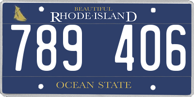 RI license plate 789406