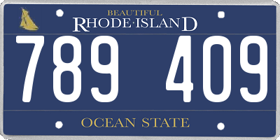 RI license plate 789409