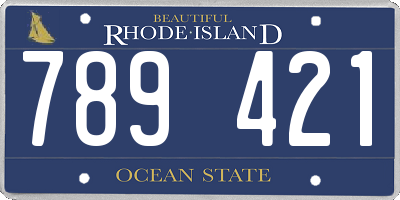 RI license plate 789421
