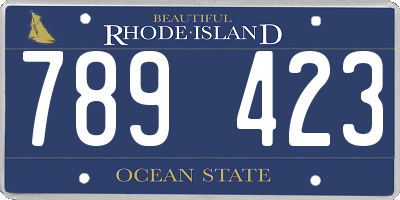 RI license plate 789423