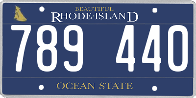 RI license plate 789440