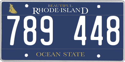 RI license plate 789448