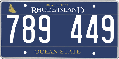RI license plate 789449