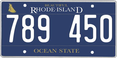 RI license plate 789450