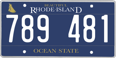 RI license plate 789481