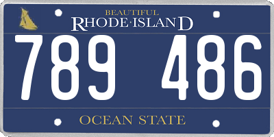 RI license plate 789486