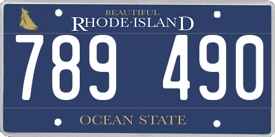 RI license plate 789490