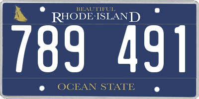 RI license plate 789491