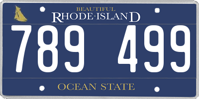 RI license plate 789499
