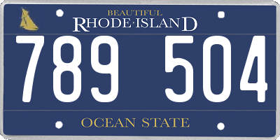 RI license plate 789504