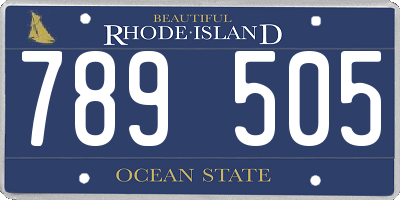 RI license plate 789505