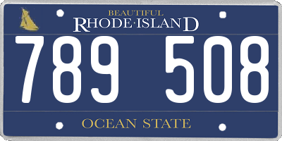 RI license plate 789508