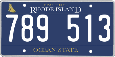 RI license plate 789513