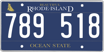 RI license plate 789518