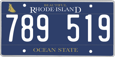 RI license plate 789519
