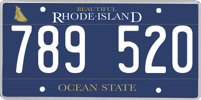 RI license plate 789520