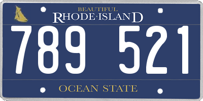 RI license plate 789521